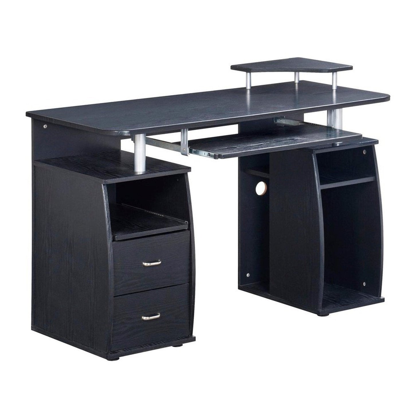 Techni Mobili Complete Computer Workstation Desk With Storage, Espresso by Level Up Desks