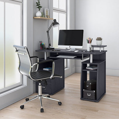 Techni Mobili Complete Computer Workstation Desk With Storage, Espresso by Level Up Desks