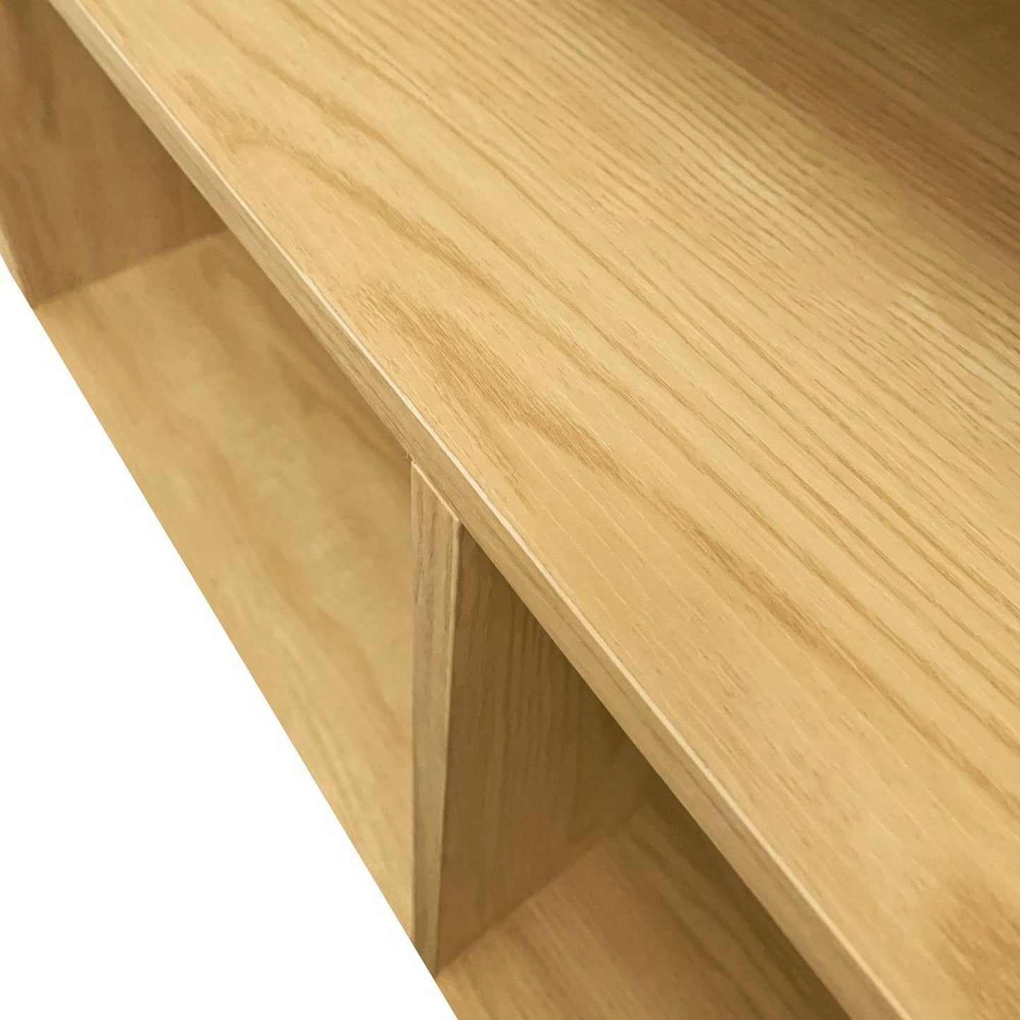 Techni Mobili L-Shape Corner Desk with Multiple Storage, Oak by Level Up Desks