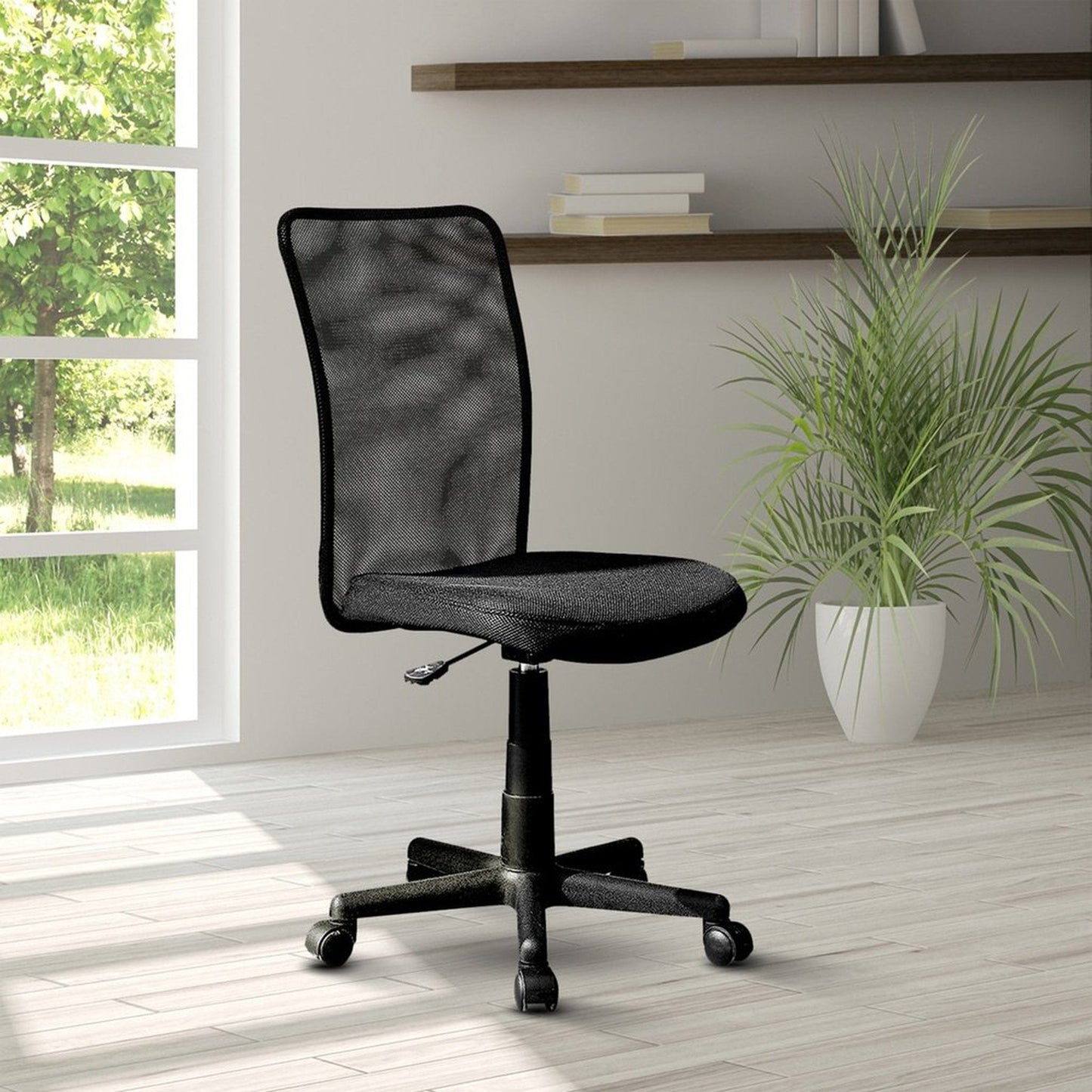 Techni Mobili Mesh Task Office Chair, Black by Level Up Desks