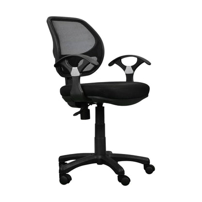Techni Mobili Midback Mesh Task Office Chair, Black by Level Up Desks