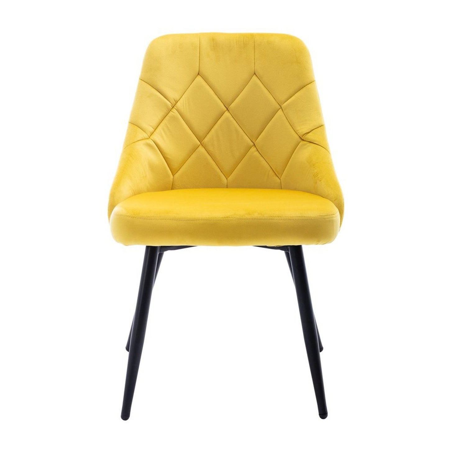 Techni Mobili Modern Contemporary Gold Tufted Velvet Chair (Set of 2) by Level Up Desks