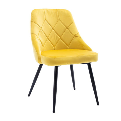 Techni Mobili Modern Contemporary Gold Tufted Velvet Chair (Set of 2) by Level Up Desks
