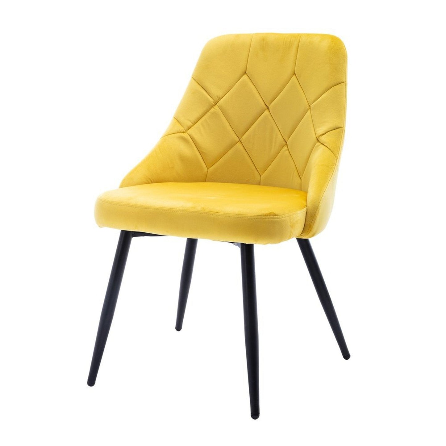 Techni Mobili Modern Contemporary Gold Tufted Velvet Chair (Set of 2) by Level Up Desks