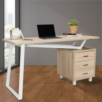 Techni Mobili Modern Design Computer Desk with Storage, Sand by Level Up Desks