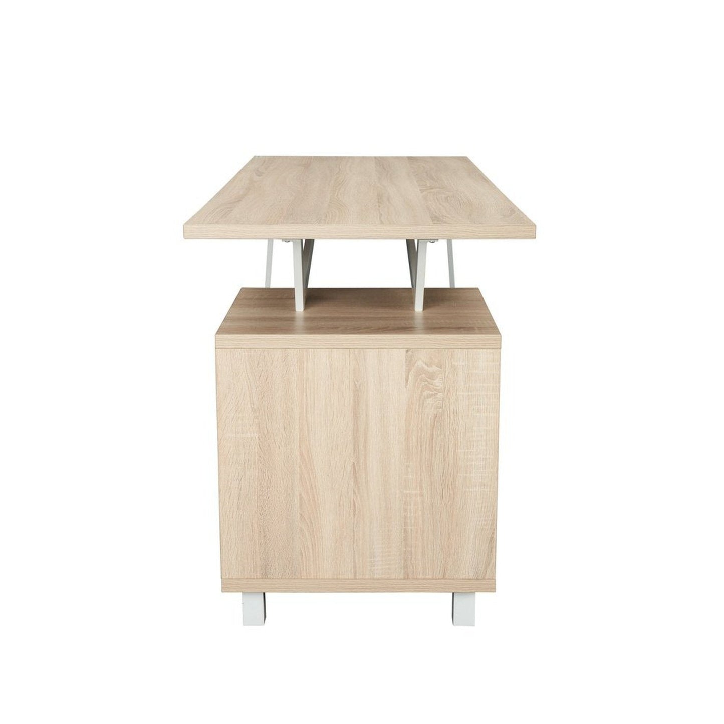 Techni Mobili Modern Design Computer Desk with Storage, Sand by Level Up Desks