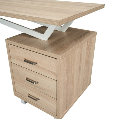 Techni Mobili Modern Design Computer Desk with Storage, Sand by Level Up Desks