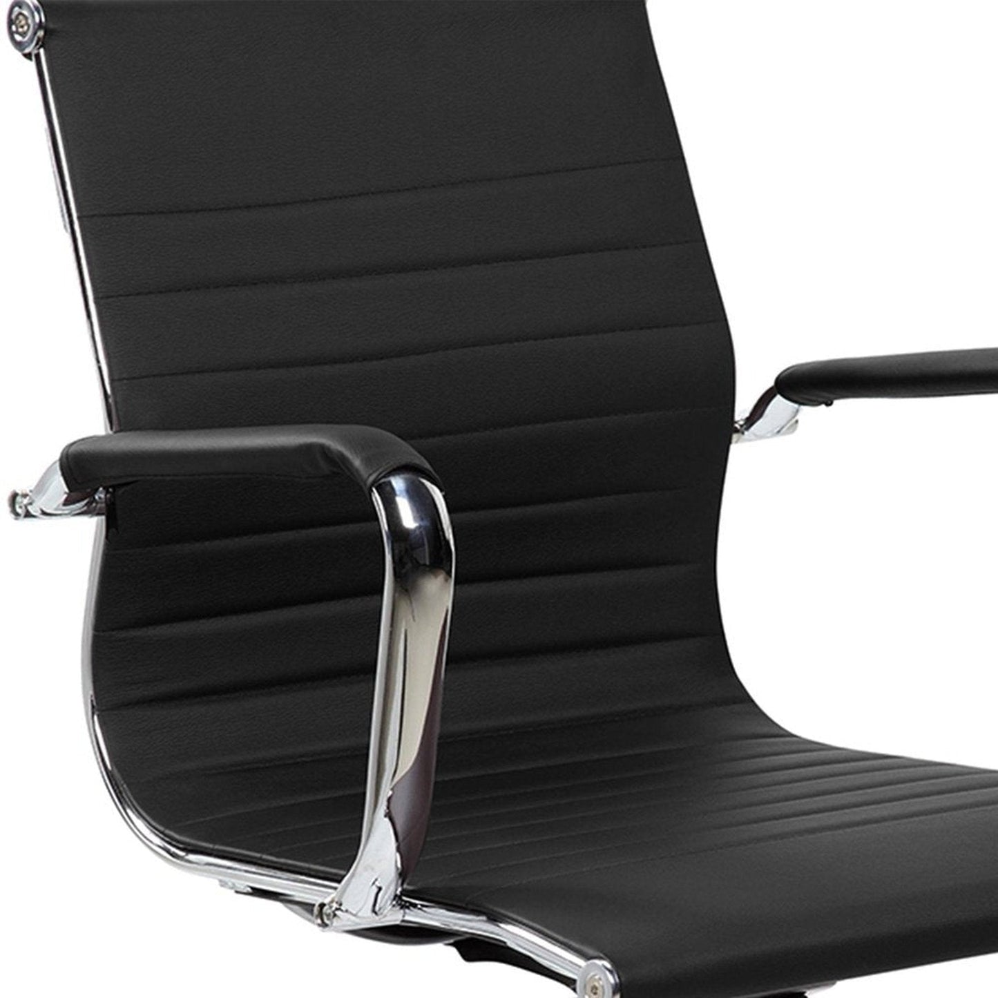 Techni Mobili Modern Medium Back Executive Office Chair, Black by Level Up Desks