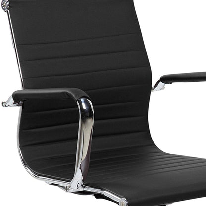 Techni Mobili Modern Medium Back Executive Office Chair, Black by Level Up Desks