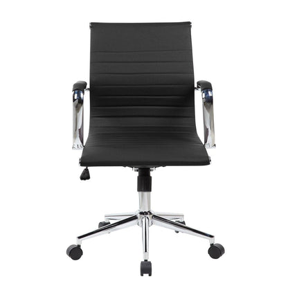 Techni Mobili Modern Medium Back Executive Office Chair, Black by Level Up Desks
