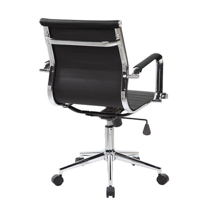 Techni Mobili Modern Medium Back Executive Office Chair, Black by Level Up Desks