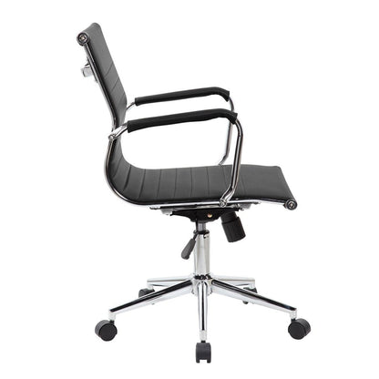 Techni Mobili Modern Medium Back Executive Office Chair, Black by Level Up Desks