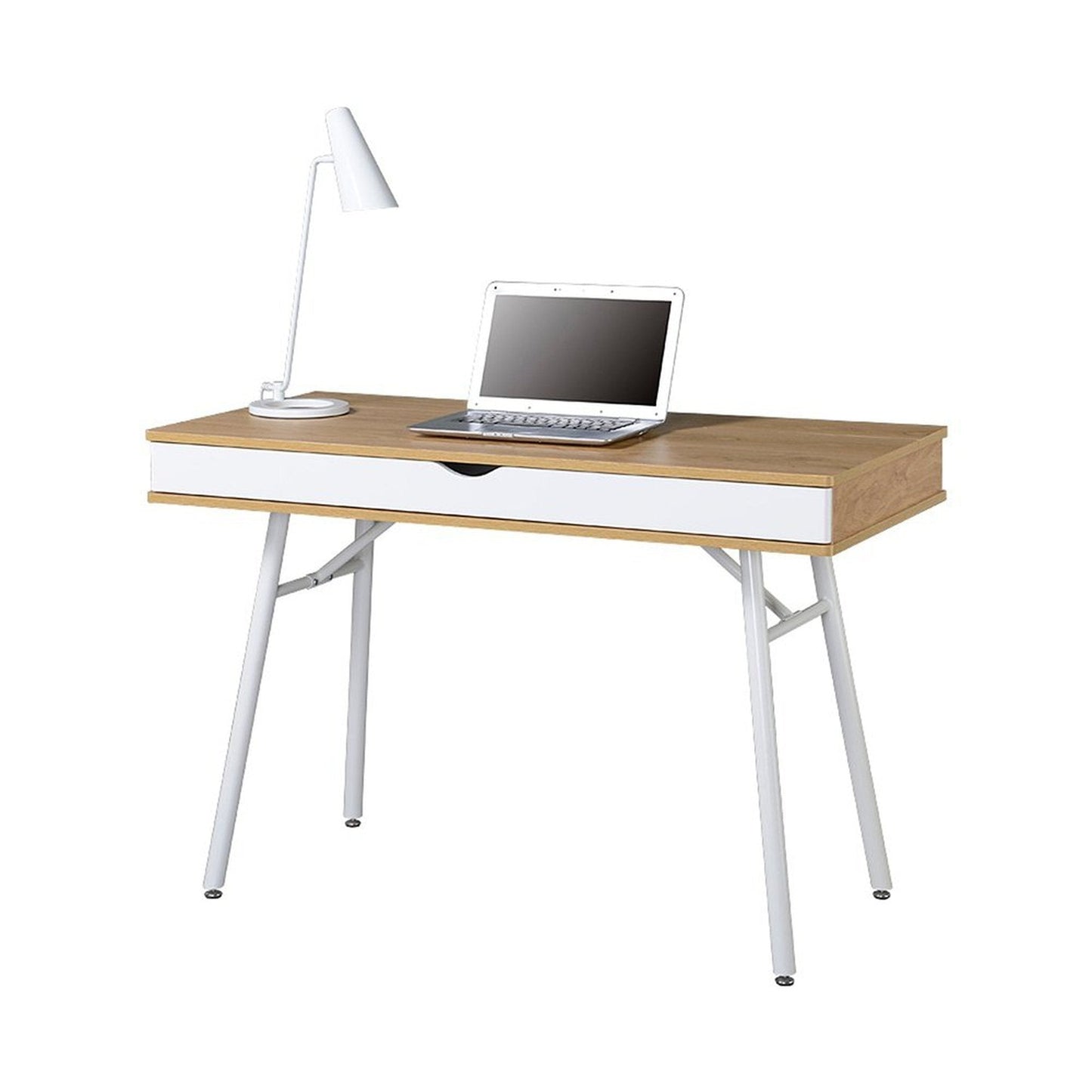 Techni Mobili Modern Multi Storage Computer Desk with Storage, Pine by Level Up Desks