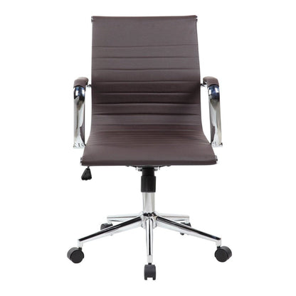 Techni Mobili Modern Visitor Office Chair, Chocolate by Level Up Desks