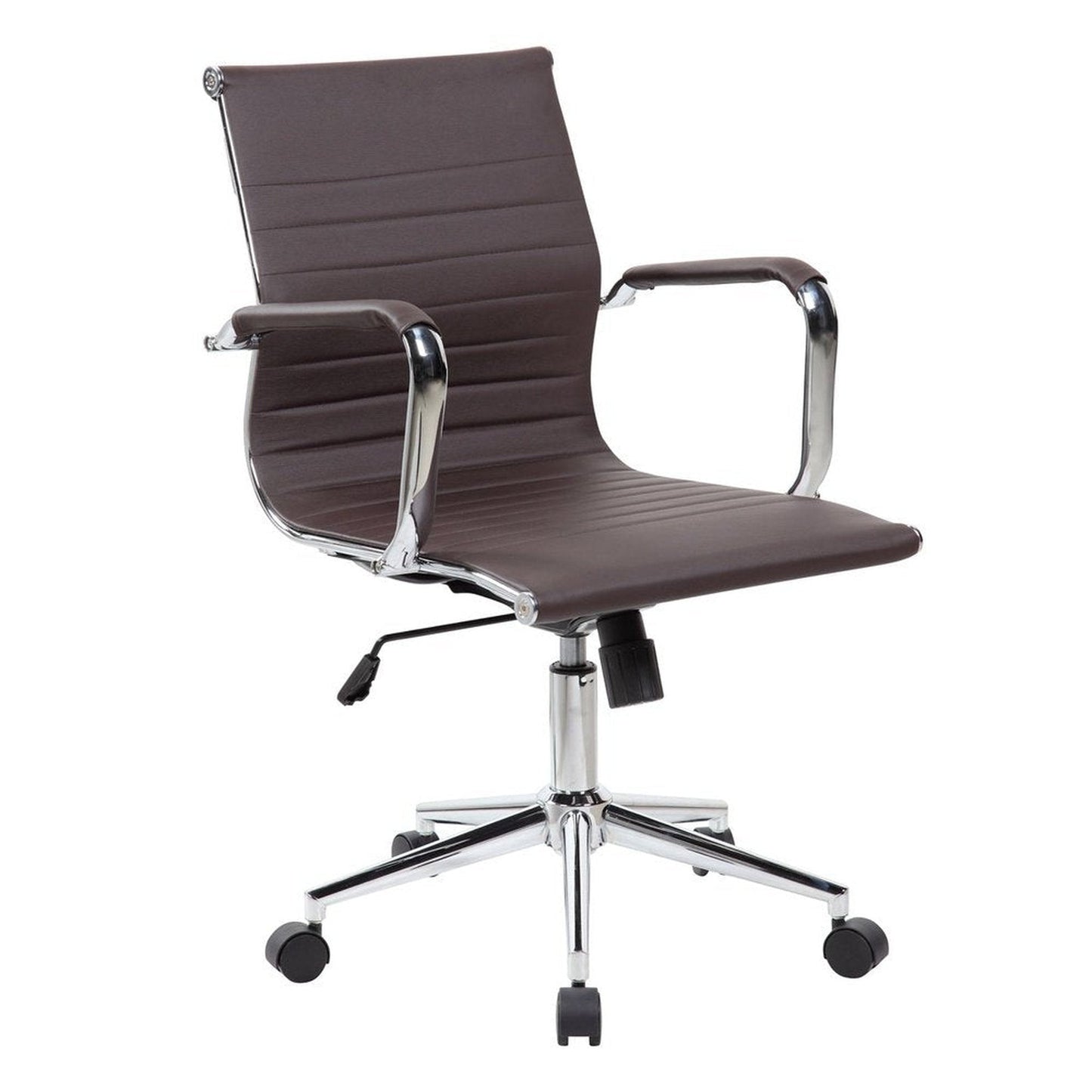 Techni Mobili Modern Visitor Office Chair, Chocolate by Level Up Desks