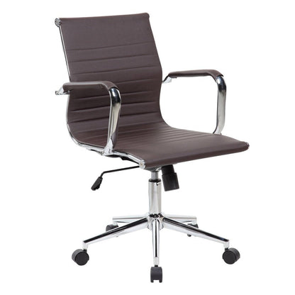 Techni Mobili Modern Visitor Office Chair, Chocolate by Level Up Desks