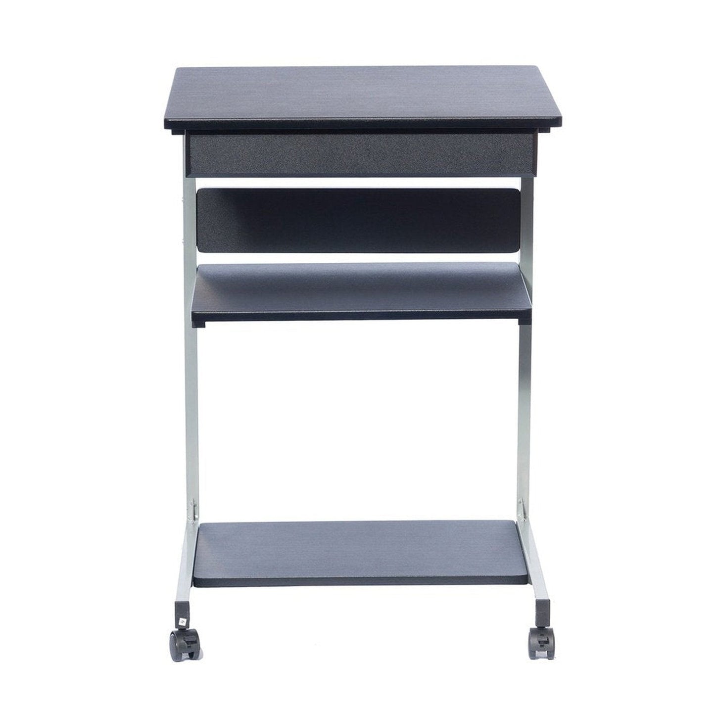 Techni Mobili Rolling Laptop Cart with Storage, Graphite by Level Up Desks