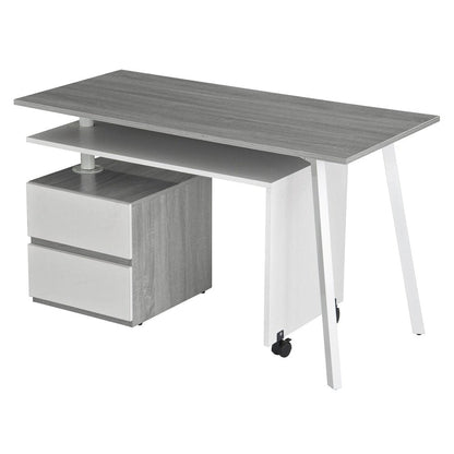 Techni Mobili Rotating Multi-Positional Modern Desk, Grey by Level Up Desks