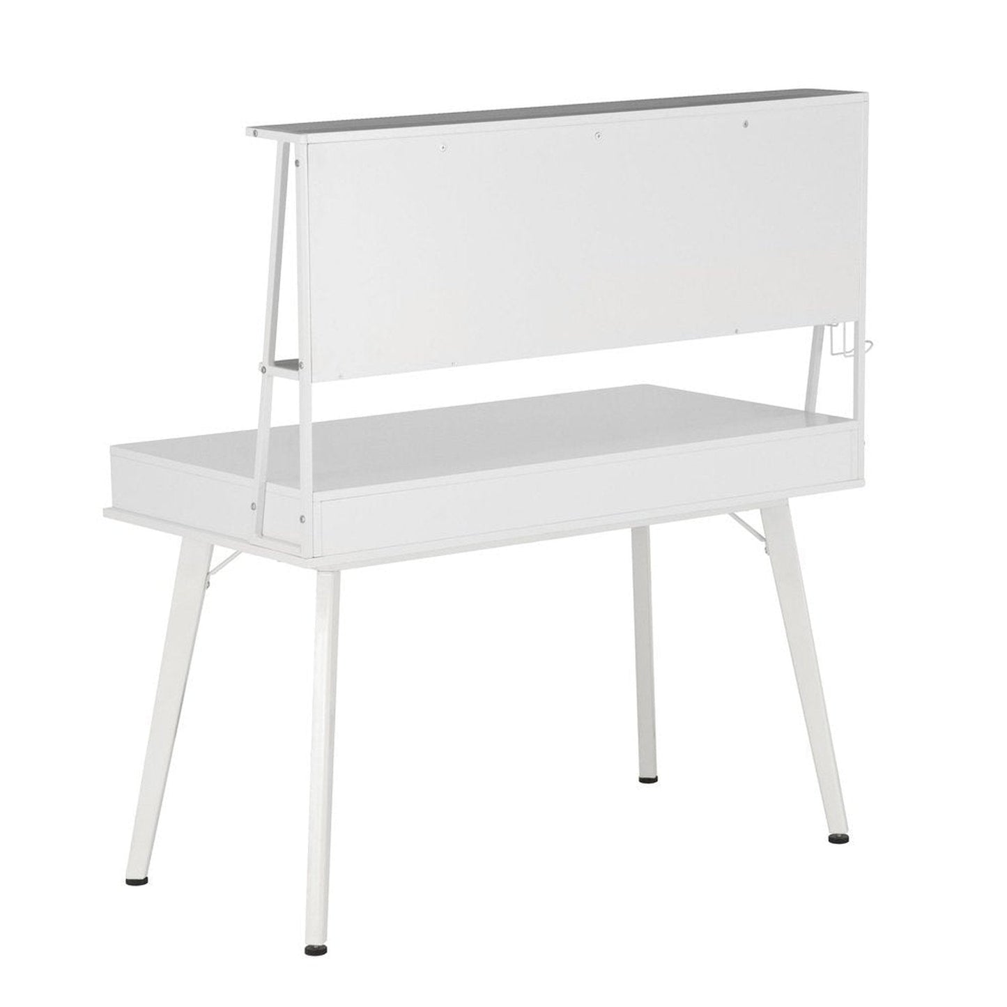Techni Mobili Study Computer Desk with Storage & Magnetic Dry Erase White Board, White by Level Up Desks