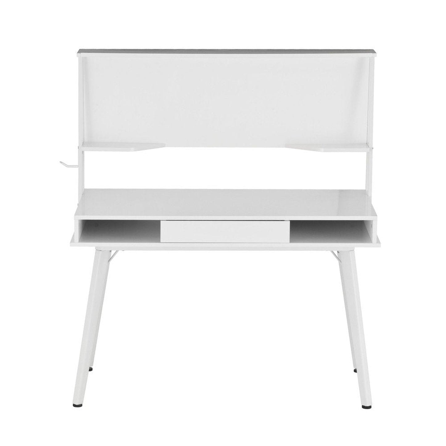Techni Mobili Study Computer Desk with Storage & Magnetic Dry Erase White Board, White by Level Up Desks