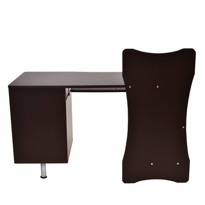 Techni Mobili Stylish Computer Desk with Storage, Chocolate by Level Up Desks