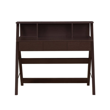 Techni Mobili Writing Desk with Storage, Wenge by Level Up Desks