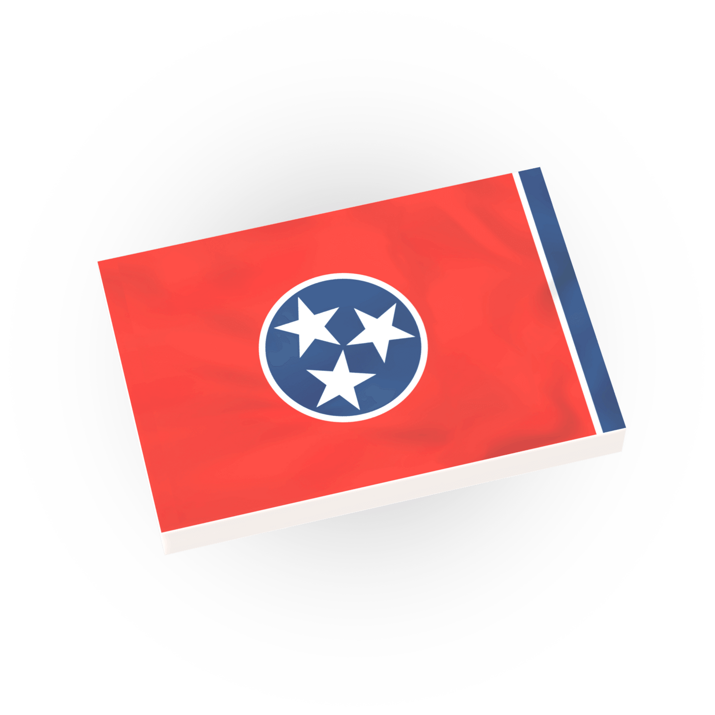 Tennessee State Flag - Minifig Scale - Custom Printed - 2x3 Tile Made using LEGO® Parts