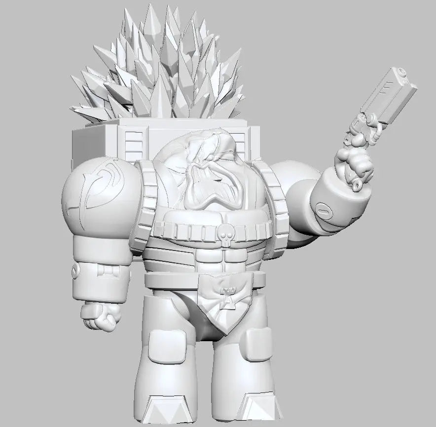 Terry the Psycho Warrior by 3DArtGuy 32mm scale, 50mm, Miniature War Gaming Figure, Grim Dark, Space, Proxy, Space King