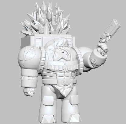 Terry the Psycho Warrior by 3DArtGuy 32mm scale, 50mm, Miniature War Gaming Figure, Grim Dark, Space, Proxy, Space King