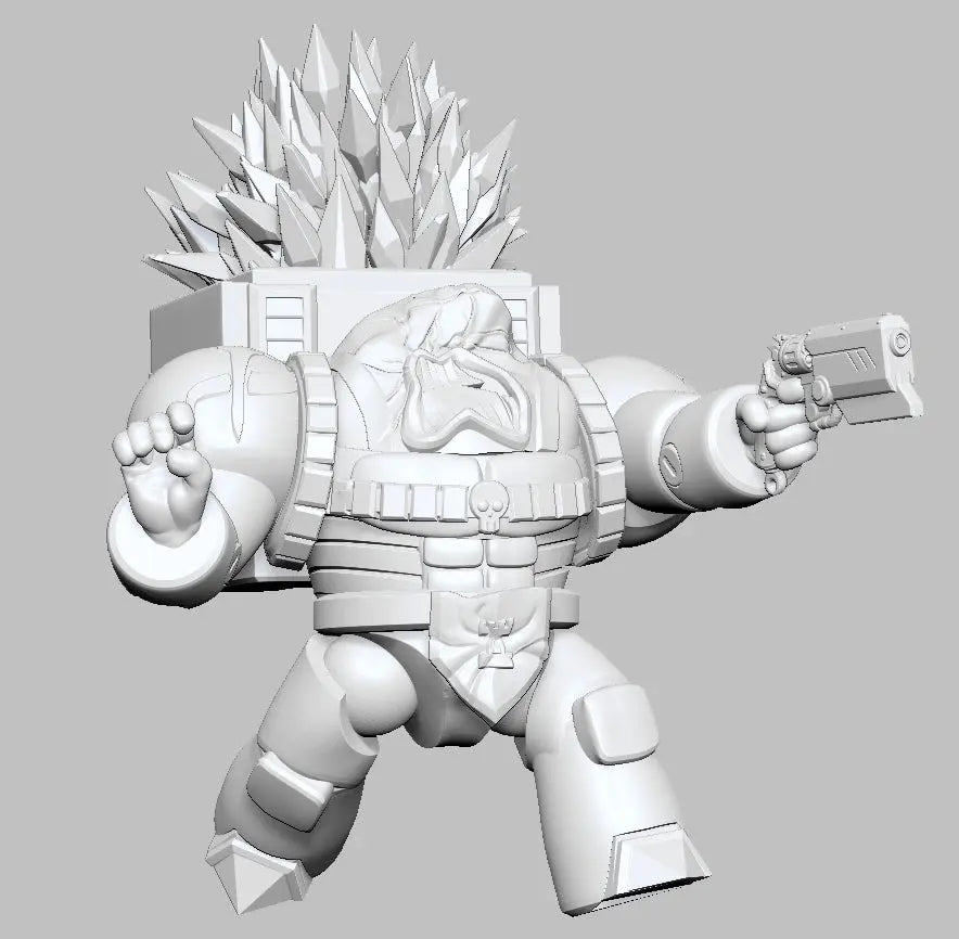 Terry the Psycho Warrior by 3DArtGuy 32mm scale, 50mm, Miniature War Gaming Figure, Grim Dark, Space, Proxy, Space King