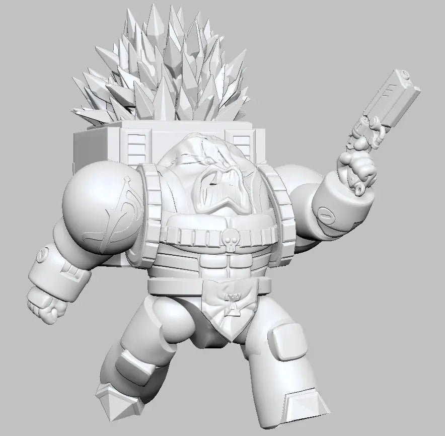 Terry the Psycho Warrior by 3DArtGuy 32mm scale, 50mm, Miniature War Gaming Figure, Grim Dark, Space, Proxy, Space King