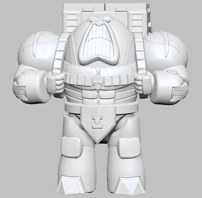 Terry the Psycho Warrior by 3DArtGuy 32mm scale, 50mm, Miniature War Gaming Figure, Grim Dark, Space, Proxy, Space King