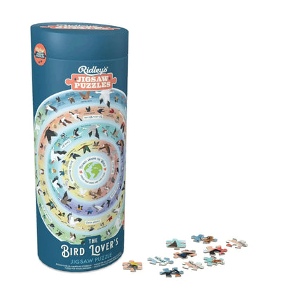 The Bird Lover's 1000 Piece Round Jigsaw Puzzle Ridley