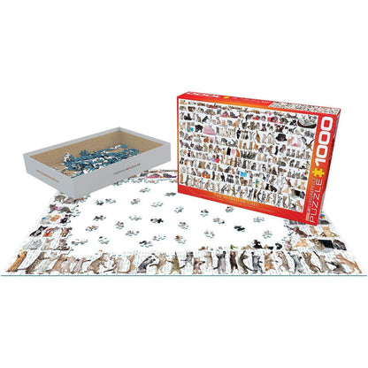 The World of Cats 1000 Piece Jigsaw Puzzle Eurographics