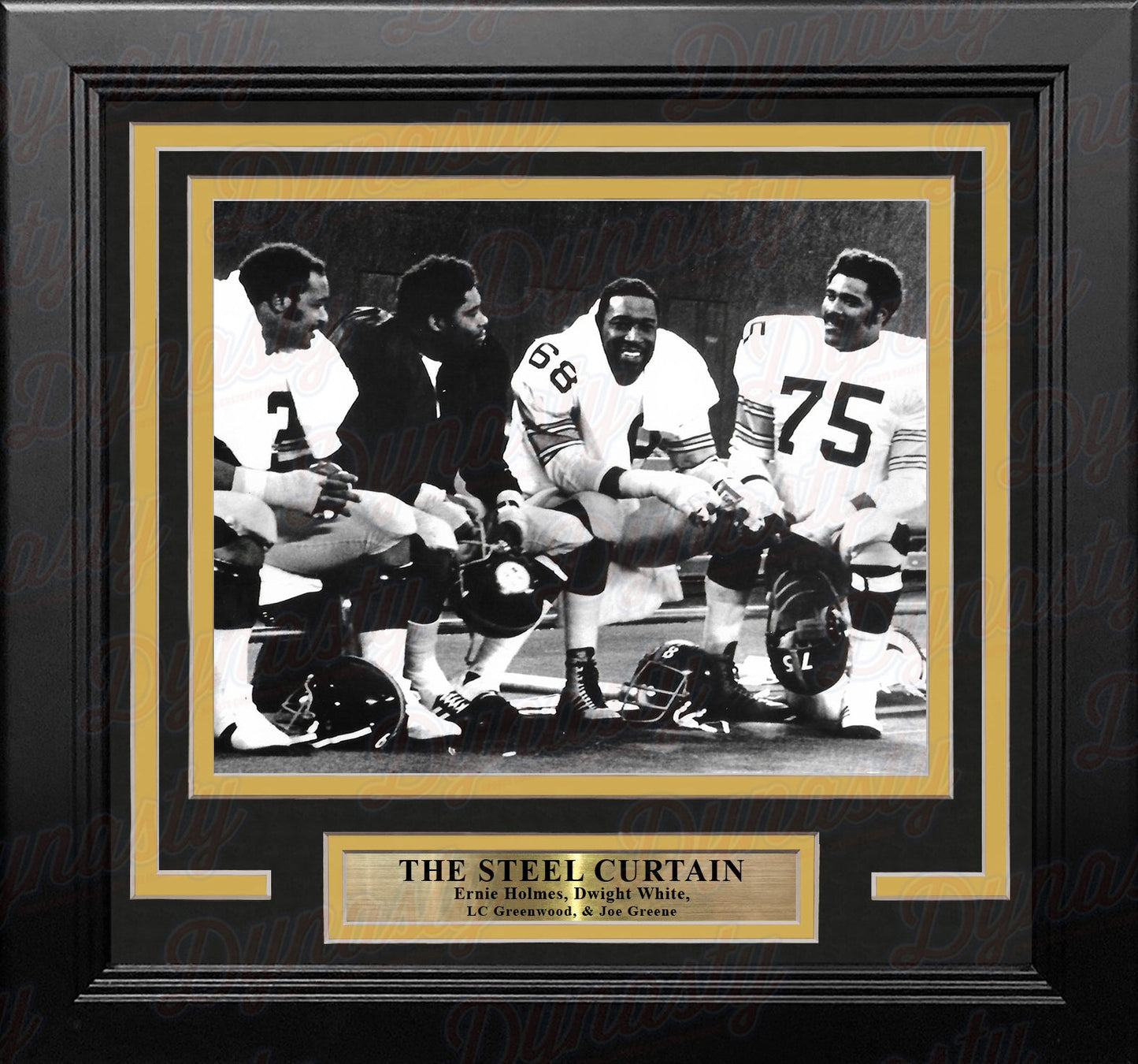 The Steel Curtain on the Bench Pittsburgh Steelers 8" x 10" Framed Football Photo
