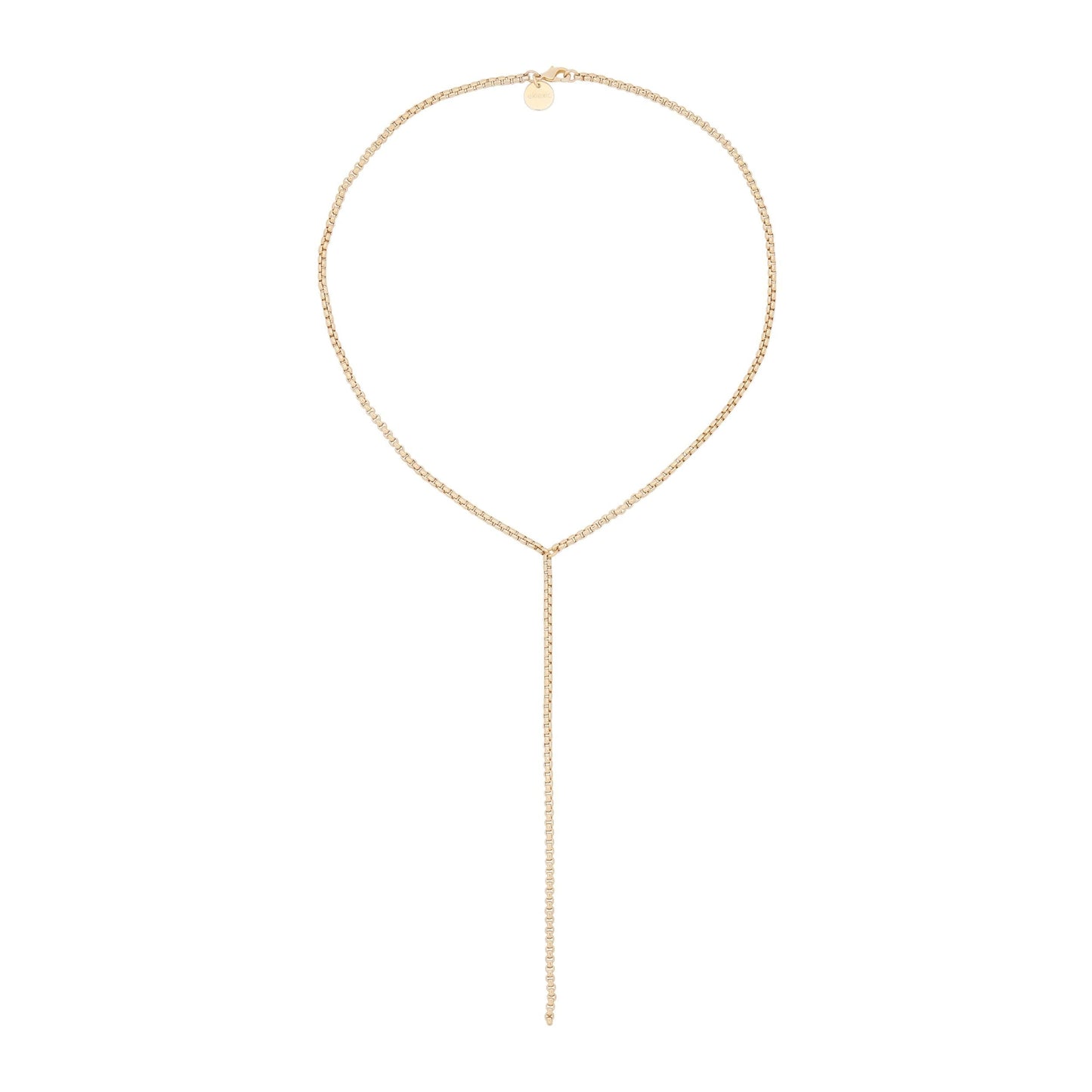 Thin Luciana Box Chain Lariat by eklexic jewelry