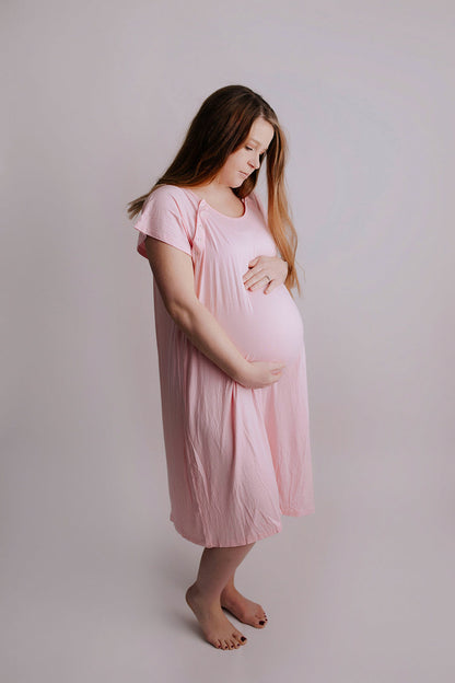 Light Pink Labor and Delivery Nursing Hospital Gown by Three Little Tots