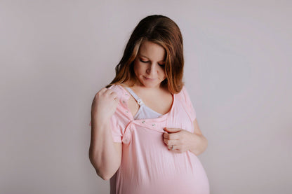 Light Pink Labor and Delivery Nursing Hospital Gown by Three Little Tots