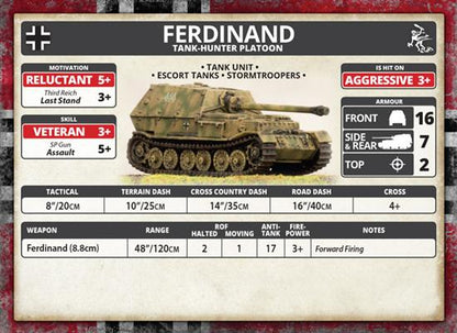 Flames of War: German Ferdinand Tank-Hunter Platoon (Mid War)