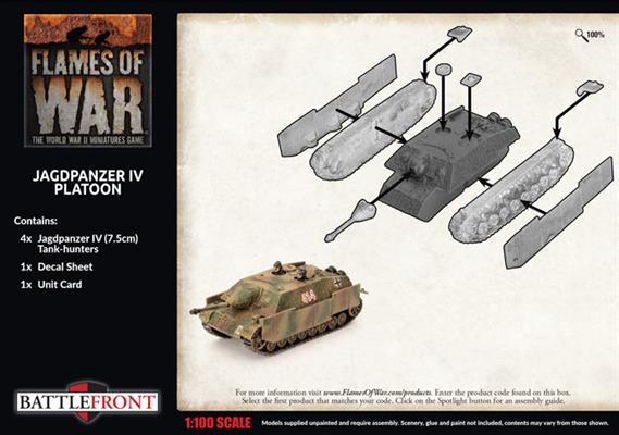 Flames of War: German Jagdpanzer IV Tank-Hunter Platoon (Late War)