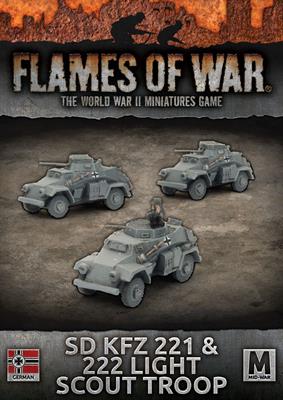 Flames of War: German SD KFZ 221 and 222 Light Scout Troop (Mid War)