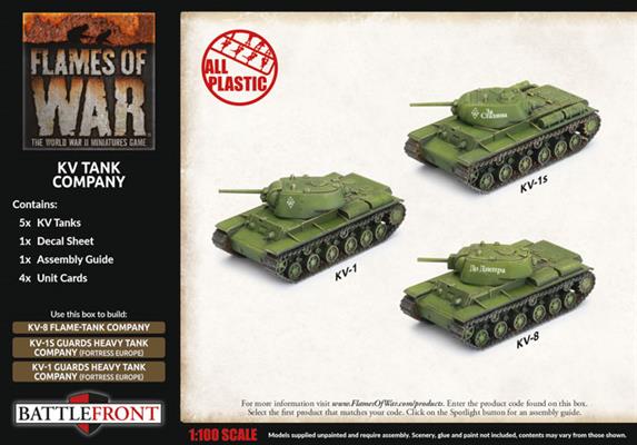 Flames of War: Soviet KV Tank Company (Late War)
