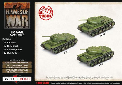 Flames of War: Soviet KV Tank Company (Late War)
