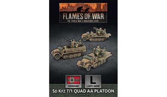 Flames of War: German SD KFZ 7/1 Quad AA Platoon (Late War)