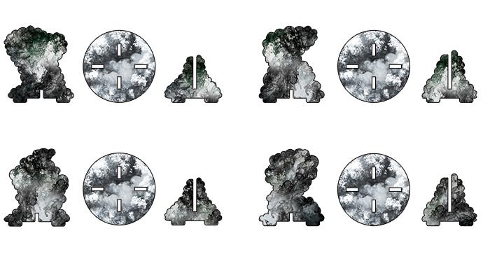 Flames of War: Smoke Bombardment Markers