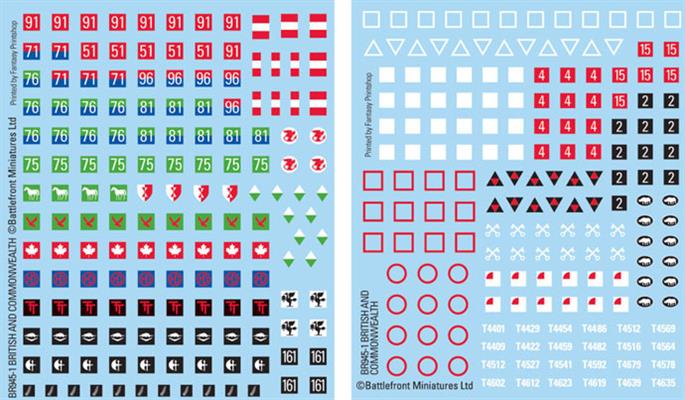 Flames of War: British and Commonwealth Decals
