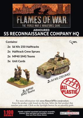 Flames of War: German Armoured SS Reconaissance Company HQ (Late War)