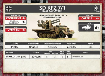 Flames of War: German SD KFZ 7/1 Quad AA Platoon (Mid War)