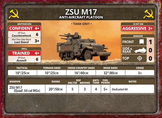 Flames of War: Soviet ZSU M17 Anti-Aircraft Platoon (Late War)