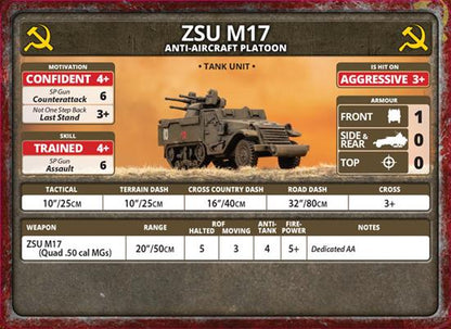 Flames of War: Soviet ZSU M17 Anti-Aircraft Platoon (Late War)